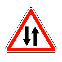 Дорожній знак 1.26 — Двосторонній рух