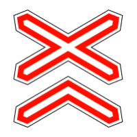 Дорожній знак 1.30 — Багатоколійна залізниця
