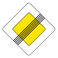 Дорожній знак 2.4 — Кінець головної дороги