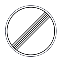 Дорожній знак 3.42 — Кінець усіх заборон і обмежень