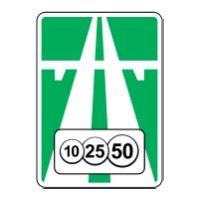 Дорожній знак 5.82.1 — Платна дорога (початок)