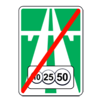 Дорожній знак 5.82.2 — Кінець платної дороги