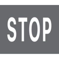 Дорожня розмітка 1.21 — Напис STOP на асфальті